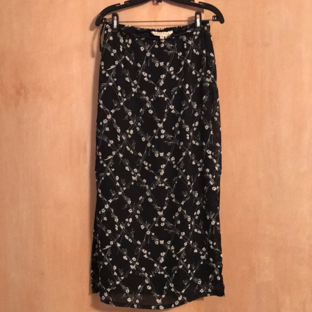 Long floral skirt